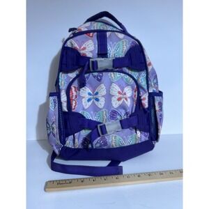Pottery Barn Kids Mackenzie small Backpack Butterflies Purple Orange Blue School